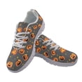 thumbnail image 2 of COEQINE Women Sneakers Fall Autumn Running Walking Shoes White Sole Fashion Tennis Shoes Travel Casual Breathable Mesh Trainers Footwear, Pumpkin Star Spider Web Gray, 2 of 7
