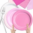 thumbnail image 5 of Pink Birthday Decorations-60Pcs Light Pink Plates and Napkins Kit Girls Gradient Pink Party Supplies for Birthday,Wedding, Bridal Shower, 5 of 6