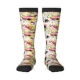 thumbnail image 1 of Xecao Retro Musical Pattern Adult Stockings with Color-Block Design and 3D Print, Breathable Comfortable Hosiery for Daily Wear and Sports, 1 of 6