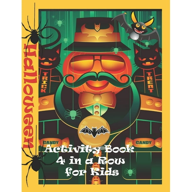 Download Halloween Activity Book 4 In A Row For Kids Giant Four In A Row Game Book