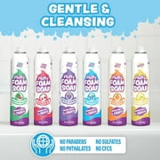 Tub Works Fluffy Foam Soap Variety 6 Pack, Gentle, Cleansing Kids Bath Soap, Fruity, Fun Bath Colors