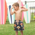 thumbnail image 4 of FORMRS Boys Swim Trunks Quick Dry Mesh Liner Boardshorts Sizes XS-XL, Black Mushroom Pattern, 4 of 7