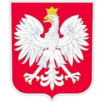 Polska Coat of Arms Bumper Sticker Poland Polish Military Car Decal Insignia 4" X 5"