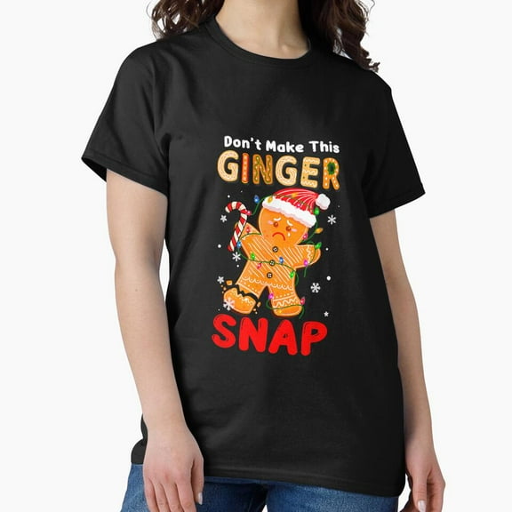 Oh Snap Gingerbread Man Funny Christmas Family Holiday Humor Unisex T-Shirt, up to size 5XL
