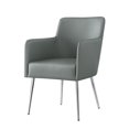 thumbnail image 3 of Posh Living Perogo Faux Leather Dining Chair in Gray (Set of 2), 3 of 8