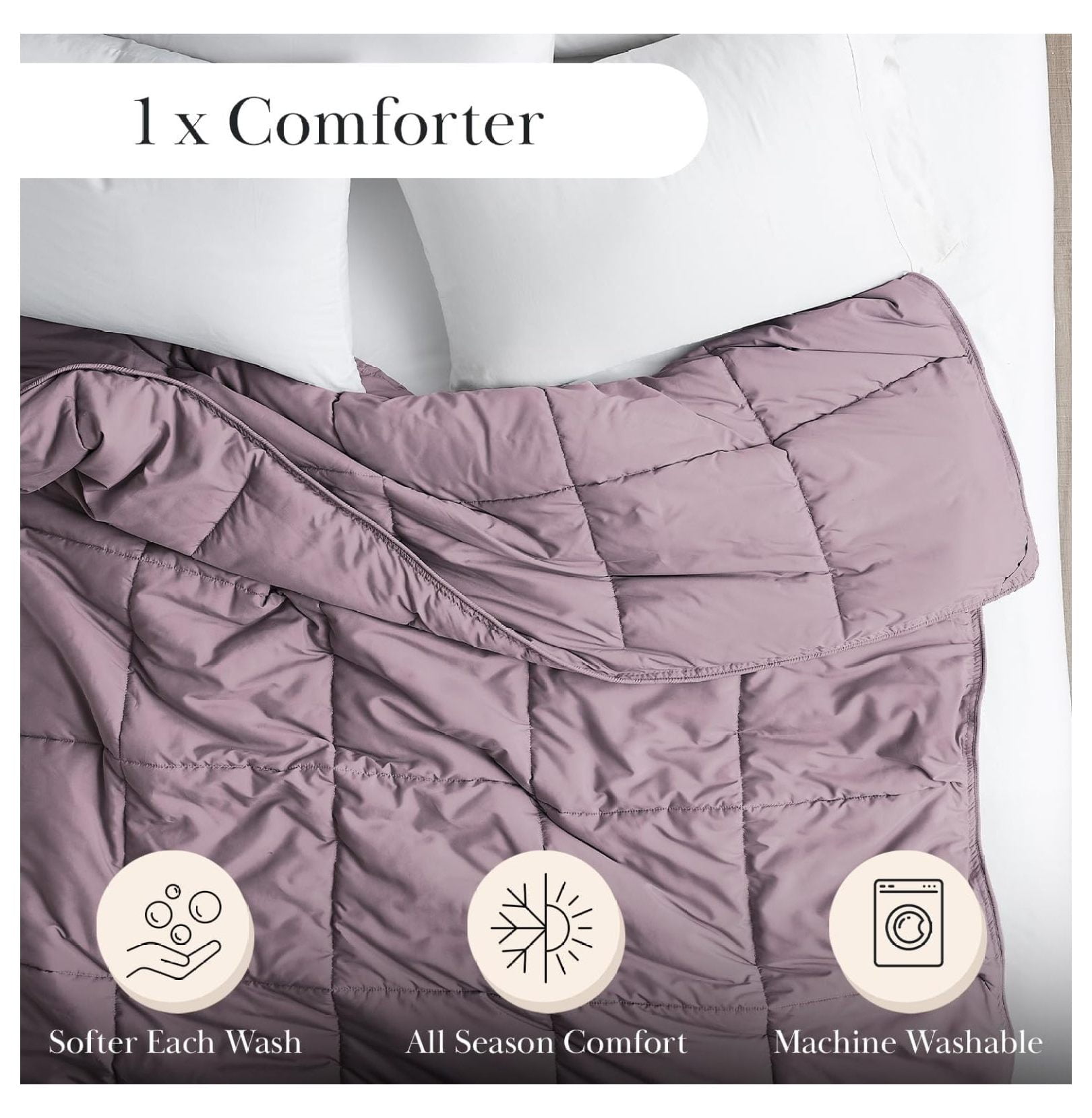 Queen Size Comforter Sets, Full Size Duvet Insert, Down-Alternative Comforter/Bedspread Queen Size, Soft, Fluffy Bedding, Full Size All Season Comforters, Lavender