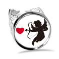 thumbnail image 1 of Anillo de Compromiso Ajustable Cupido Angel Corazon de Amor, 1 of 3