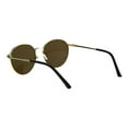 thumbnail image 4 of Classic 90s Dad Round Metal Rim Trendy Retro Fashion Sunglasses Gold Brown, 4 of 4
