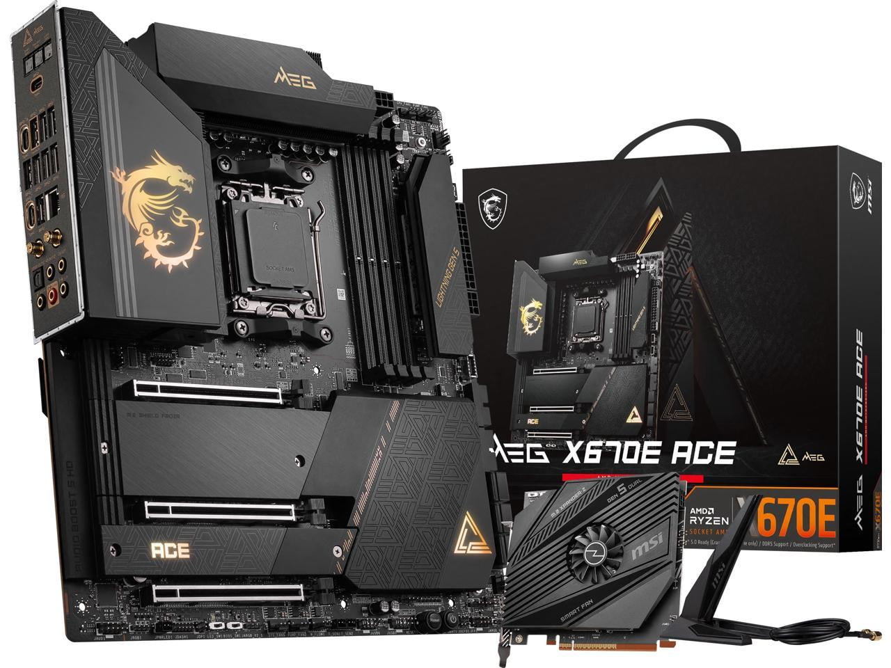 MSI MEG X670E ACE AM5 Ryzen Wi-Fi PC Motherboard with DDR5, 10G