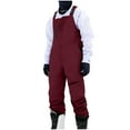 thumbnail image 2 of CQONEPT Men's Snow Ski Jumpsuit Windproof Waterproof Bib Overall Snowboard Insulated Romper with Zip Pockets Red S, 2 of 7