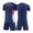 Dark Blue, variant on TIREOW Kids Team Soccer Jersey and Shorts, Youth Shirts Soccer Uniform Kit, Adult Indoor Turf Sport Outfit (Style B)