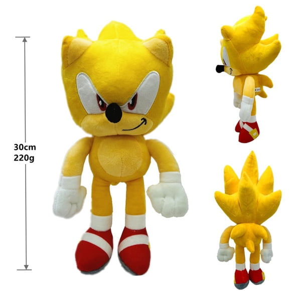 Sonic The Hedgehog Shadow the Hedgehog 11.8 Inch Plush Toy, Black Red Stuffed Collectible Figure, Soft Pillow Doll for Kids & Fans