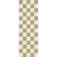 thumbnail image 6 of WIPONKEN 2'x6' Runner Rugs for Hallway Bathroom Bedroom Entryway Kitchen Non Slip Washable Brown Checkered Geometric Modern Contemporary Runner Rugs, 6 of 6