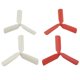thumbnail image 1 of 4pcs de Hélices CW CCW 3-láminas de Plástico para X4 H107 H107L H107C H107D , Rojo rojo blanco, 1 of 6