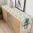 thumbnail image 4 of Pink Yellow Floral Table Runner - 60 Inch Long, Kitchen Dining Table Runner Dresser Scarves, Green Summer Botanical Pastoral Farmhouse Decor for Coffee Tables Wedding Party Banquet, 4 of 8