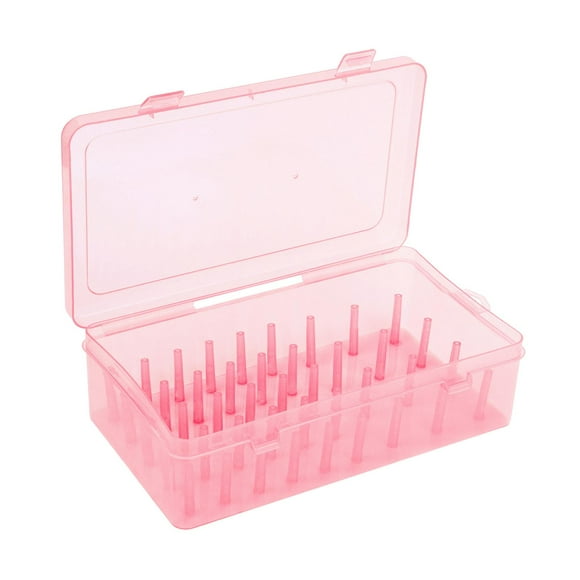 Caja de Almacenamiento de hilo de coser perfecl Estuche para carrete de costura rosa