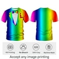thumbnail image 3 of QTAGTESS Tuxedo T-Shirt Funny Suit Design Graphic T-Shirt Novelty Tux Shirt Fake Suit Tee with Bowtie, Unisex Adult, 3 of 7