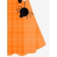thumbnail image 4 of Rosegal Women's Halloween Crisscross Spider Print A Line Dress, 4 of 5