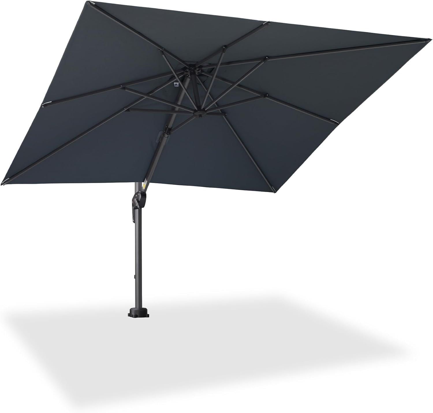 PURPLE LEAF 8' X 8' Patio Umbrella for pool 7' High Offset Cantilever Umbrella for Poolside, 360° Rotation Outdoor Umbrella, Light Grey