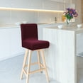 thumbnail image 2 of PiccoCasa Stretch Bar Stool Covers for Counter Height Side Chair Slipcovers Burgundy 1, 2 of 7