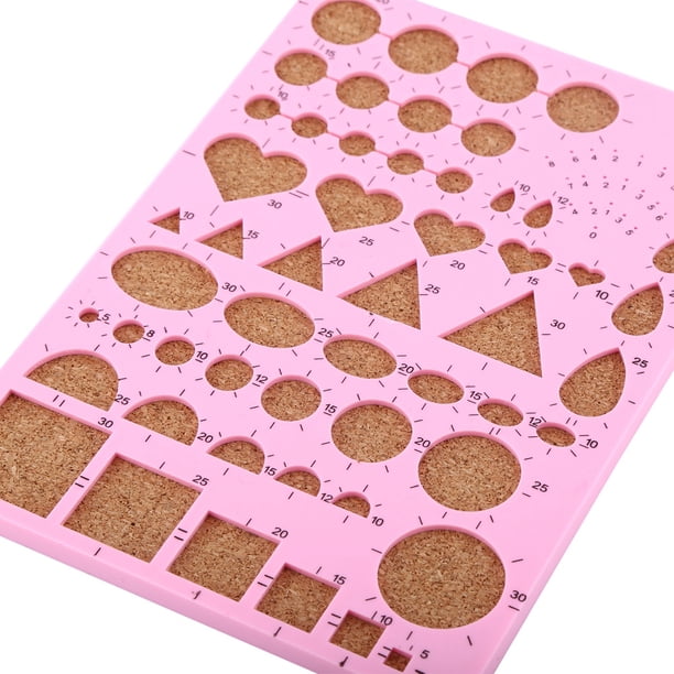 Kit de herramientas para manualidades de papel, tablero de plantilla, pinzas, bolígrafo ranurado, Kit de herramientas para quilling (rosa)