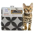 thumbnail image 2 of fresh kitty soft jumbo foam easy clean litter trapping mat for pet cat litter box, grey & black, 2 of 6