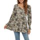 thumbnail image 5 of Camisas Para Mujer Casual Moda Manga Larga Cuello en V Estampado Puff Manga Larga Túnica Top Odeerbi ODB126165, 5 of 7