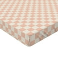 thumbnail image 2 of Ambesonne Geometric Fitted Sheet, Modern Pink Squares, Full Size, Peach Cream, 2 of 3