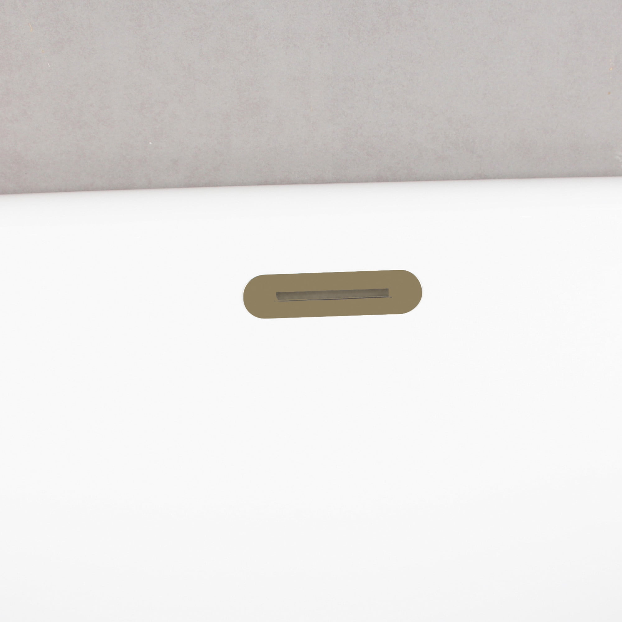 Kingston Brass VTDE713224C423 71-Inch Acrylic Oval Double Ended Pedestal Tub with Drain (No Faucet Drillings) in Glossy White/Antique Brass