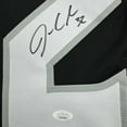 thumbnail image 2 of Framed Autographed/Signed Jonathan Quick 35x39 Los Angeles LA Black Hockey Jersey JSA COA, 2 of 2