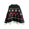 thumbnail image 5 of Franhais Women Christmas Sweater Long Sleeve Crew Neck Tree Pattern Pullover Sweater Winter Sweater, 5 of 7