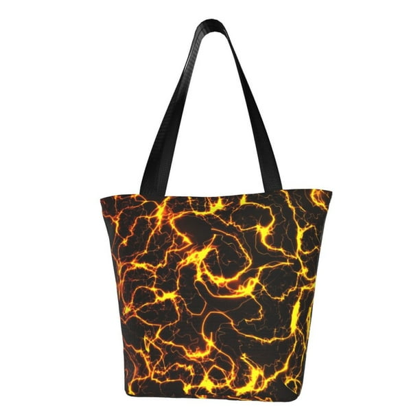 Easygdp Orange Lightning Bolso de Hombro para Mujer, Bolso Bandolera y Cartera de Mano Elegante para Uso Diario