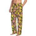 thumbnail image 2 of Uemuo Tulips Flowers Pattern Men's Wide Leg Palazzo Lounge Pants with Pockets Light Weight Loose Comfy Casual Pajama Pants-XX-Large, 2 of 9