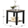 thumbnail image 2 of Tcbosik 22" Square Side Table 2-Tier Wood End Desk for Living Room, Walnut, 2 of 6