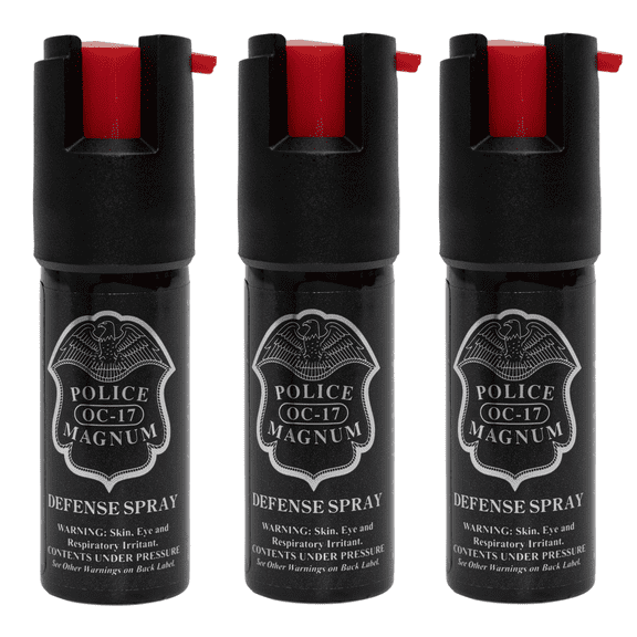 Police Magnum Mini Pepper Spray Self defense Protection tool, Red Twist Lock 3ct. 1/2oz