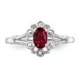 thumbnail image 5 of 925 Sterling Silver Rhodium-plated Created Ruby & Diam. Ring Size: 10; for Adults and Teens; for Women and Men, 5 of 5