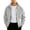 Beige, variant on Men's Stand Collar Full Zip Jacket For Fall Winter Loose Long Sleeve Coat With Flap Pockets Elastic Cuffs Black M