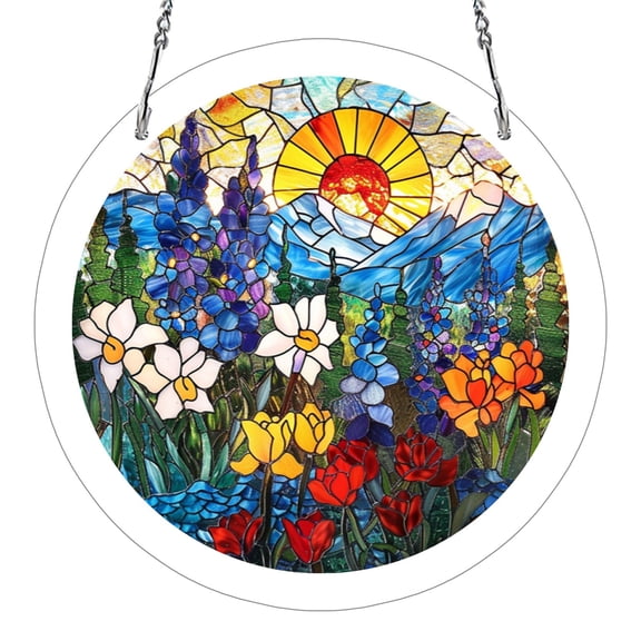 Rainbow Light 83-Piece Acrylic Suncatcher Craft Kit – 7.4 Inch Stained Glass Style Puzzle for Window & Garden Decor, Great DIY Gift for Adults, Seniors & Art Lovers