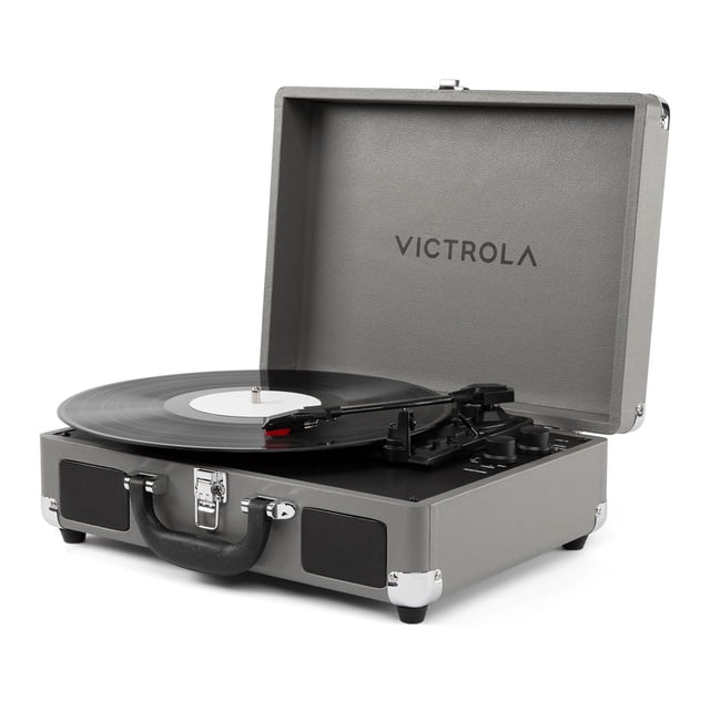 Tocadiscos Victrola Journey II Bluetooth de 3 velocidades, gris