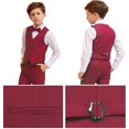 thumbnail image 4 of Yumcute  Boy Suits 5 Piece Slim Fit Suit for Kids Toddler Formal Set Wedding Ring Bearer Outfit 3T, 4 of 9