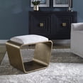 thumbnail image 2 of Uttermost Hoop Small Iron Metal and Polyester Bench in Off White/Antique Gold, 2 of 5