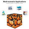 thumbnail image 2 of Maple Ieaf Pumpkin Foldable Clothes Toy Storage Bins with Handle, 10.8"x10.5"x10.6", Large Capacity, 2 of 6
