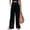 Black, variant on Women Summer High Waisted Cotton Linen Palazzo Pants Wide Leg Long Lounge Pant Trousers with Pocket