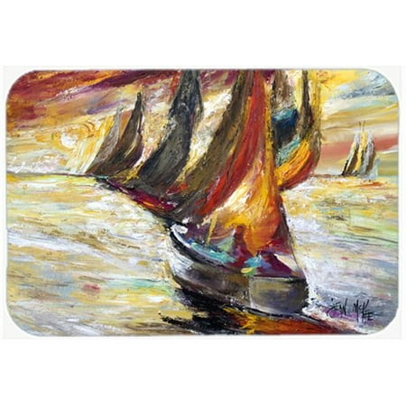 Caroline's Treasures Sails Sailboat Kitchen/Bath Mat