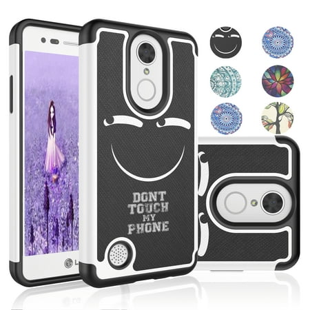 Pattern Hard Case Case LG Aristo / LG Fortune / LG Phoenix 3 / LG LV3 / LG V3 / LG K8 2017, Njjex Retro Pattern Sparkle Bling Glitter Diamond Protective Hard Case For LG M210 MS210 ()
