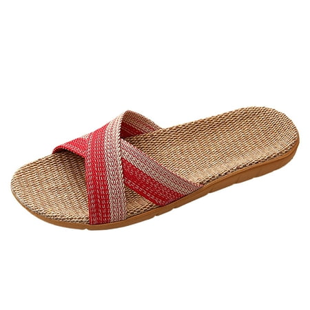 

HUPTTEW Women s Four Seasons Couple Non Slip Floor Lightweight Sweat Absorbing Slippers
