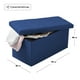 thumbnail image 2 of Baúl Plegable De Almacenamiento Tipo Taburete Con Asiento Acolchonado En Color Azul, 2 of 6