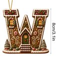 thumbnail image 3 of Gingerbread House Letter Christmas Ornament 3.15in Personalized Acrylic Xmas Tree Hanging Pendant DIY Custom 26 Alphabet Keepsake for Home Holiday Decor Gifts for Family Friends, 3 of 7