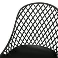 thumbnail image 6 of Noble House Lily Plastic Patio Dining Side Chair in Black (Set of 2), 6 of 9