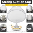 thumbnail image 4 of Fogless Shaving Shower Mirror - with Suction Cup, Shower and Rotating Shaver Holder, Small Mirror, Shower Accessory, Bathroom Mirror, Bathroom Accessory, Razor Holder (Clear), 4 of 5
